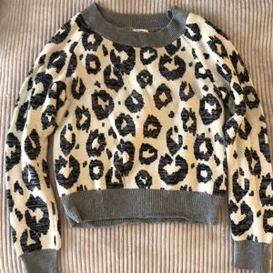 Cozy cheetah print sweater